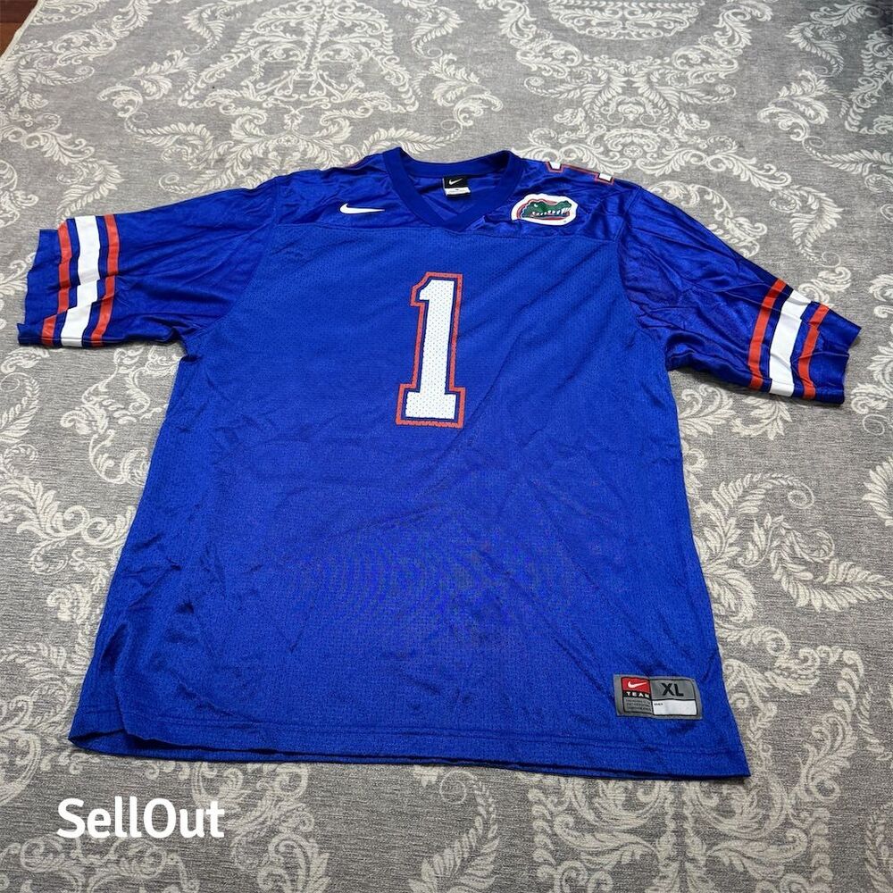 Nike Florida Gators #1 Football Jersey Men's XL Blue Short Sleeve